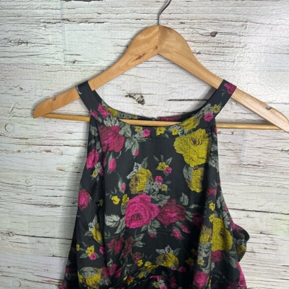 Torrid Floral Tank Top - Black, Pink, Yellow - Picture 3 of 8